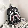 Luqeeg Shark Backpacks, Shark Camo Backpacks with Wear Resistant, Waterproof, Adjustable Shoulder Straps, Large Capacity Graffiti Shark Backpack, Lightweight Casual Daypack Bookbag