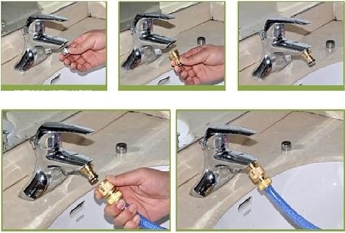 Miniatura 7 de Othmro 1 manguera de jardín de conexión rápida accesorios de 34 pulgadas G tamaño hembra 0.669 in0.67 pulgadas tamaño de interfaz de latón