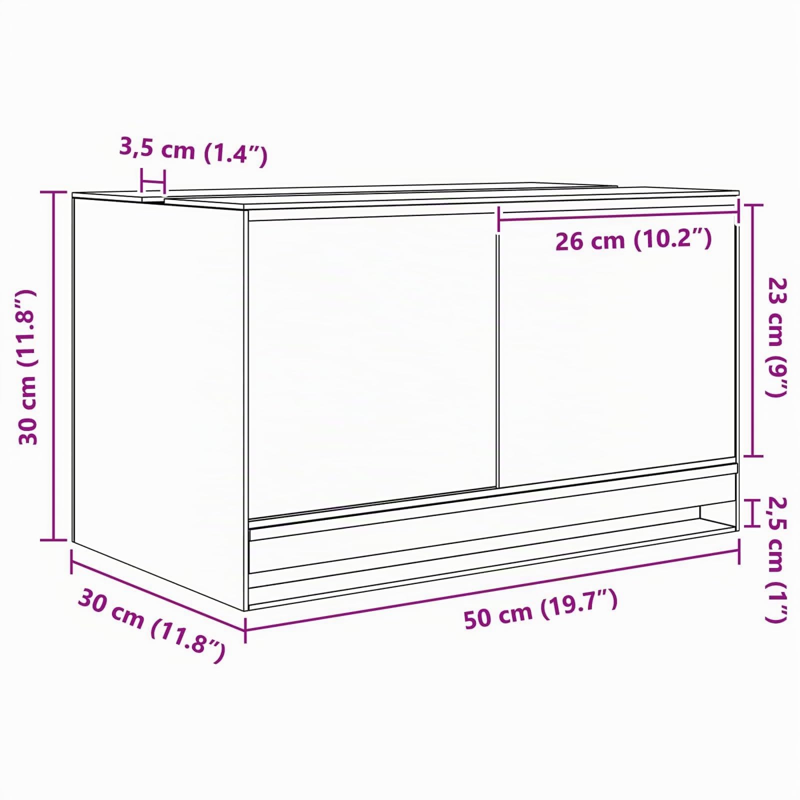 vidaXL Terrario Transparente 50 x 30 x 30 cm Cristal, Terrario de Vidrio Moderno, Refugio Resistente, hábitat 360°, hogar Transparente para Animales