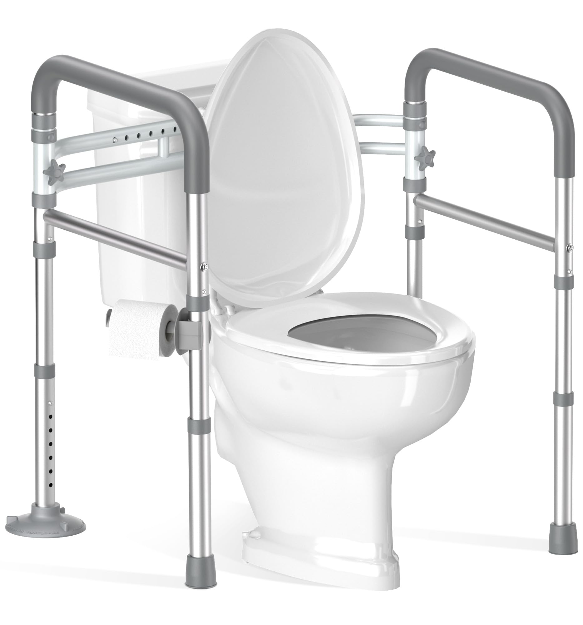 Poignées de toilettes réglables pour personnes âgées évitant les chutes au WC