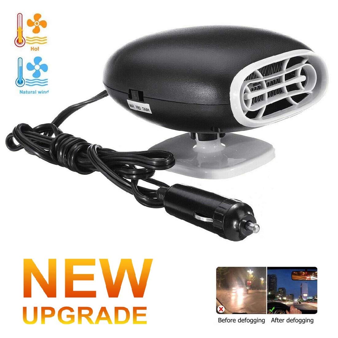 Buy SINDBIN Portable Car Heater 12V 150W,Fast Heating Defrost Defogger