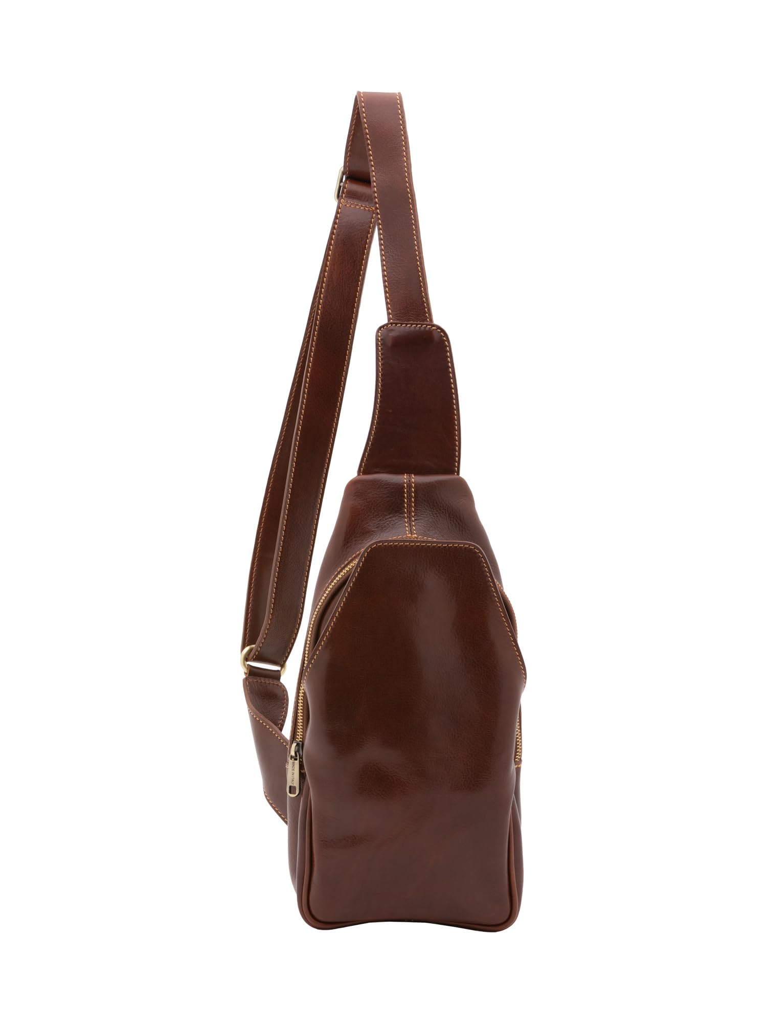 Chiara Ferretti Marsupio da uomo In Vera pelle Made in Italy 33x17x7 cm 5570 Marrone