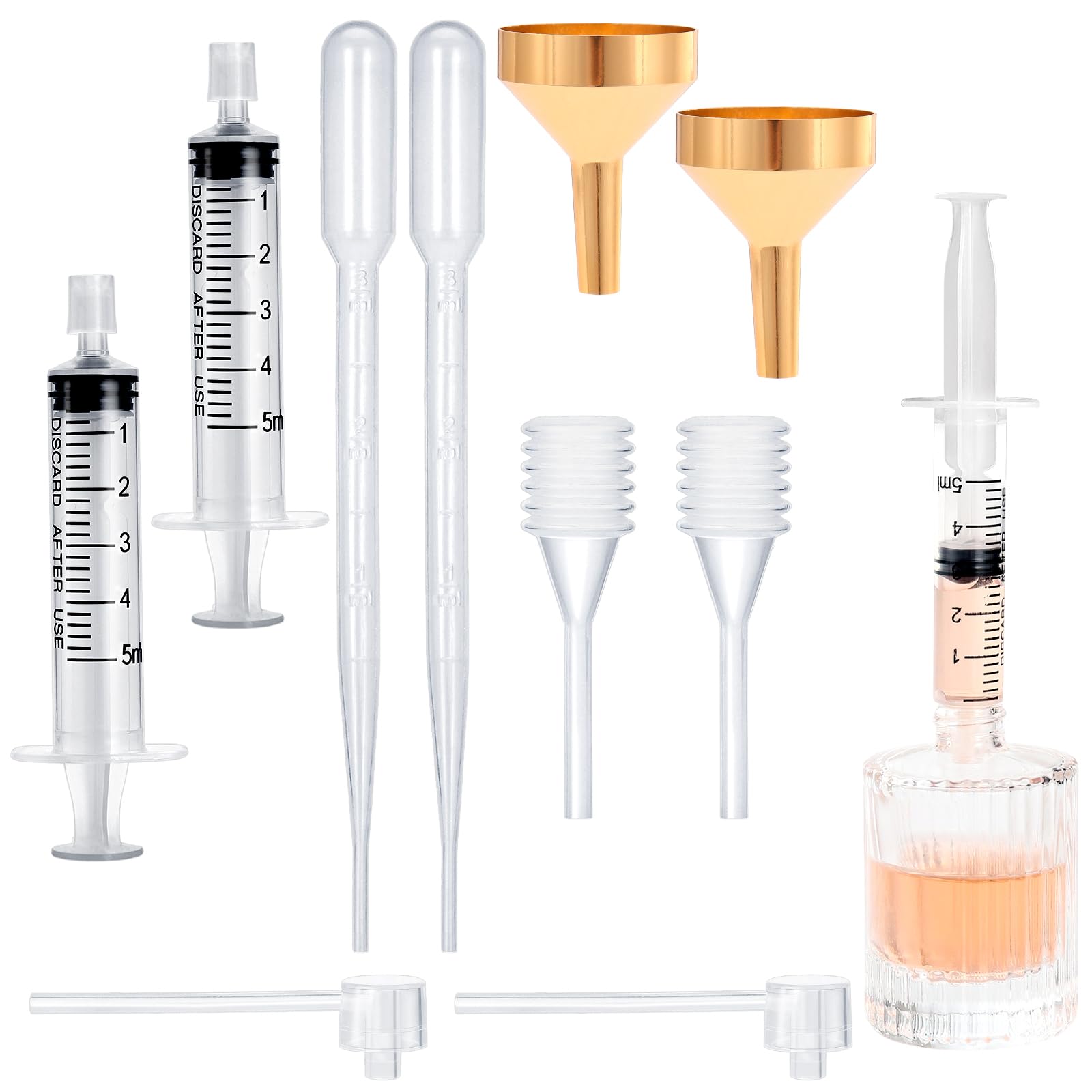 10pcs Perfume Refill Tool Kit,Plastic Perfume Dispenser Transfer Tools,Travel Refill Tool Set for Liquid Cologne Fragrance Sample Essential Oils