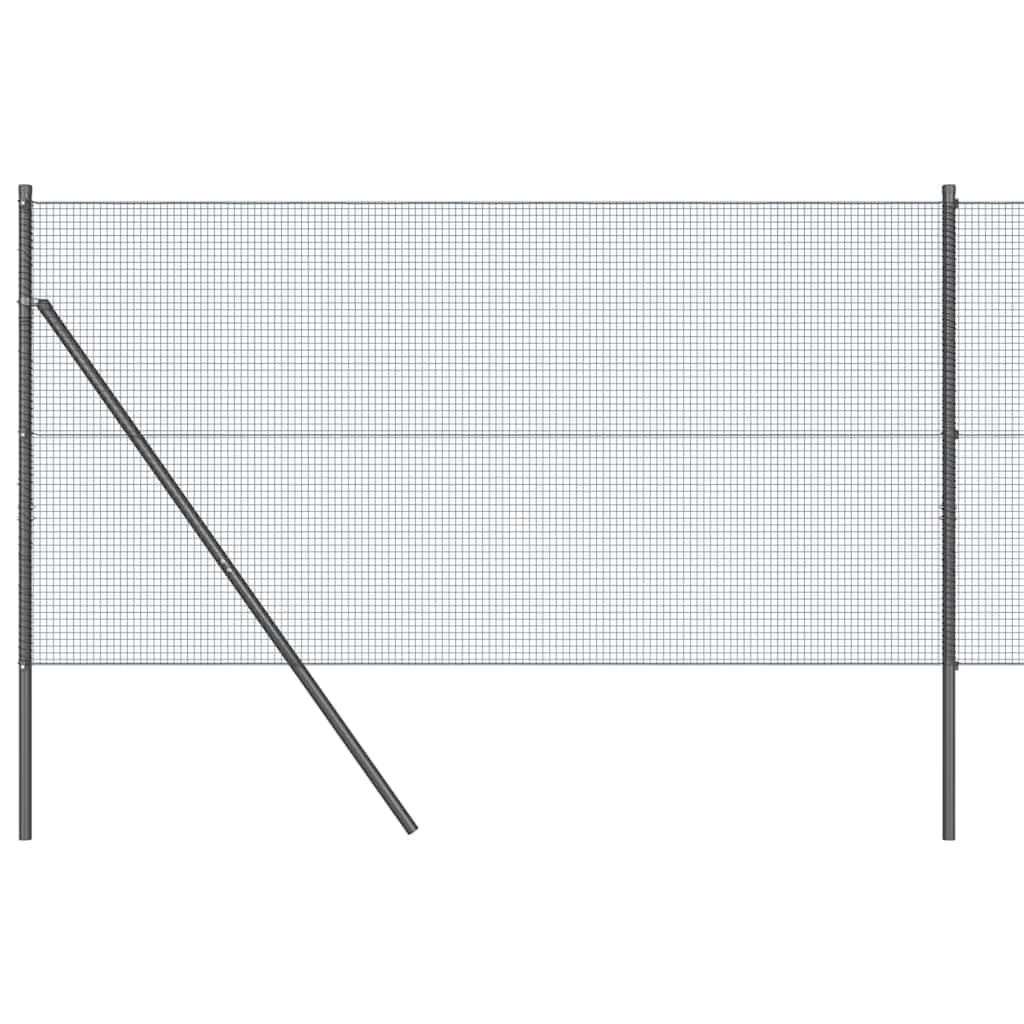 Grey Steel PVC Fence Post Set 100 x 1m 16x16mm Mesh Outdoor Garden Secure Boundary for Terrace Backyard Durable Weather Resistant Powder Coated Modular Pack 104 Posts