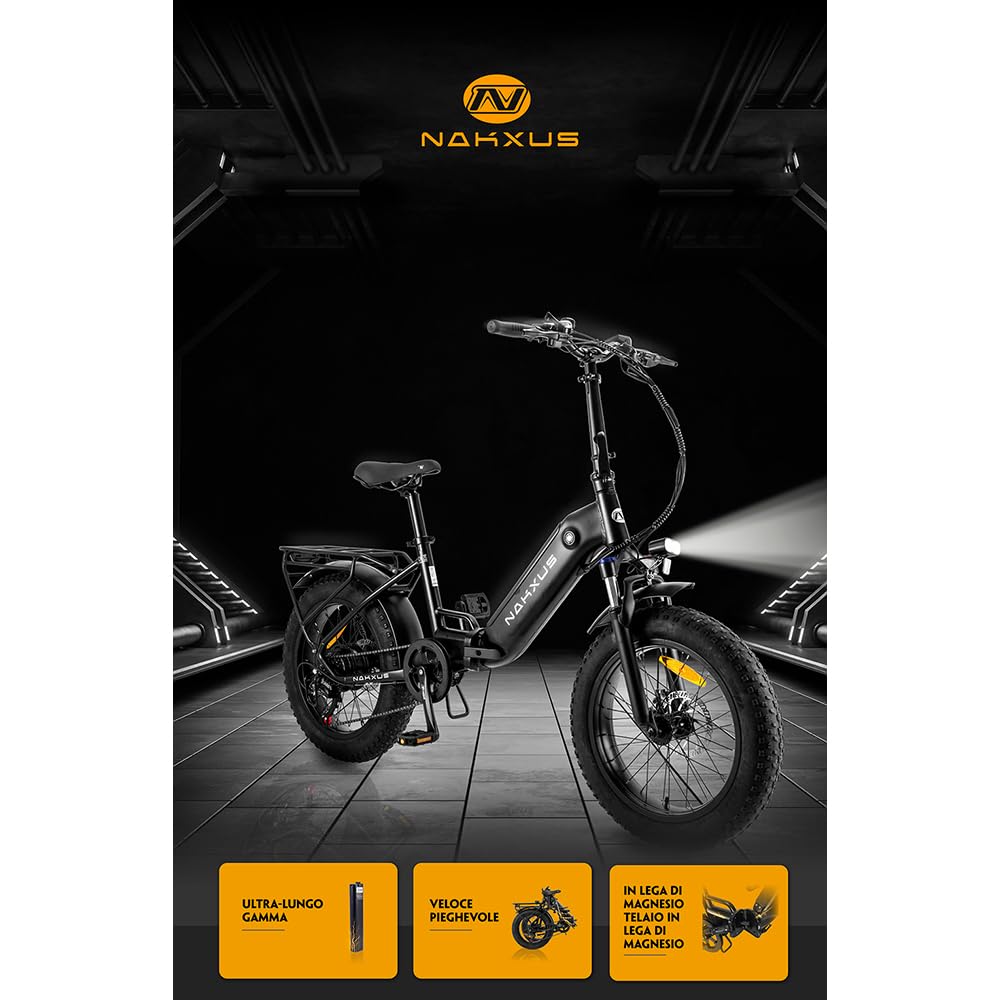 20F213 e-bike pedelec pieghevole con pneumatico da 20 pollici, motore da 250W 80N.m, batteria agli ioni di litio da 36V per una lunga autonomia, e-bike per donne e uomini, Shimano a 7 velocità