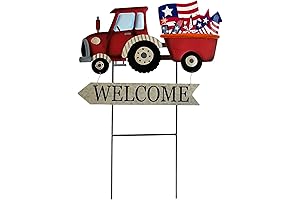 Charming Metal Truck Decor for Seasonal Welcome