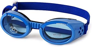 Doggles ILS Large Shiny Blue Frame with Blue Lens Dog Goggles