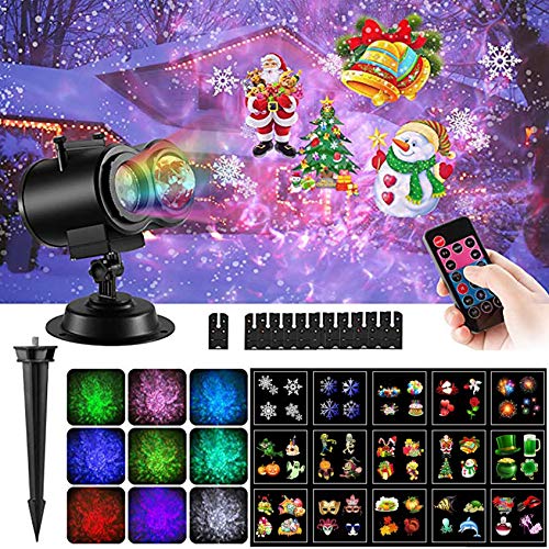 Halloween Christmas Projector Lights Holiday Decorations, 16 Slides 10 Color - Thumbnail 3