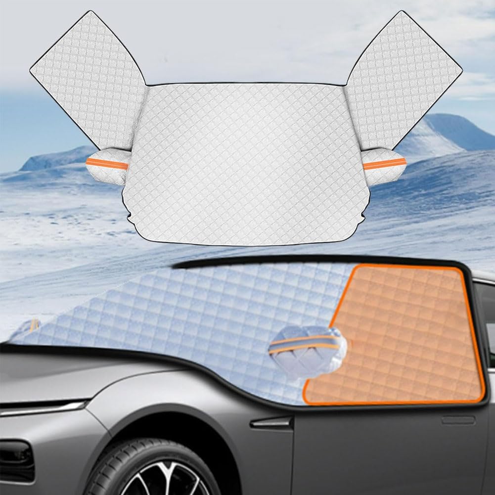 Couverture Pare-Brise Voiture pour Opel Combo/Commodore C/Corsa/Crossland X/Frontera, Protege Avant Pare Brise Hiver Magnétique Repliable Anti-Neige Givre Accessoires,L