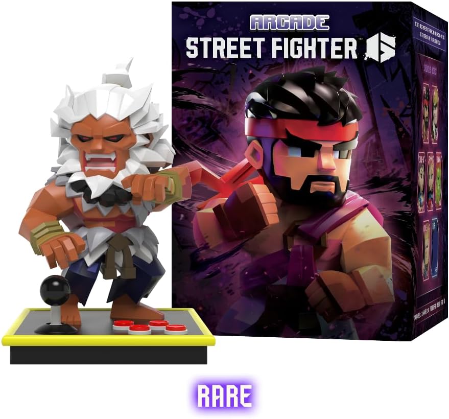 Mighty Jaxx Arcade: Capcom Street Fighter Series | Blind Box Collectible Figurines | Sealed Tray of 6 - Contains No Duplicates