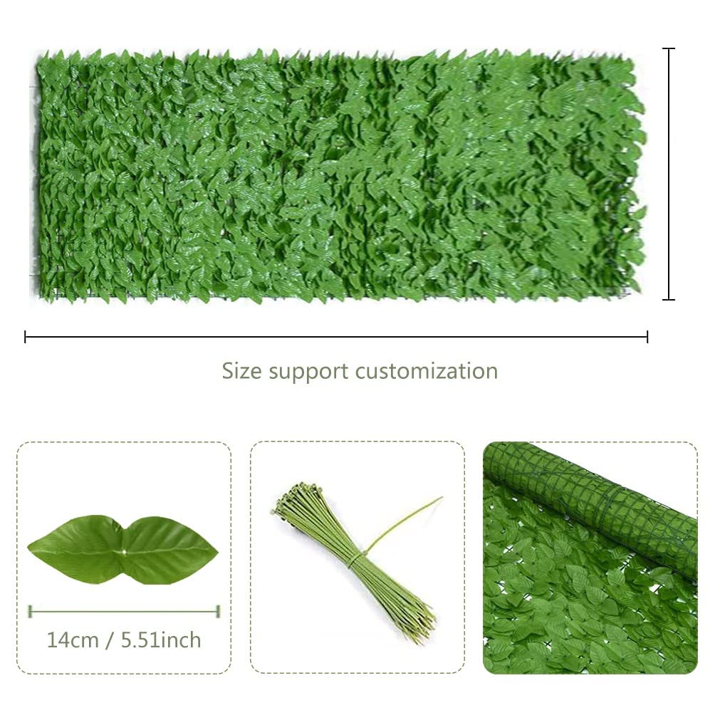 Hojas de Artificial para Jardín Seto Artificial Valla de seto artificial Pantalla de hoja verde Planta de pared Fondo decorativo para valla de jardín al aire libre Pantalla de privacidad y decoraci