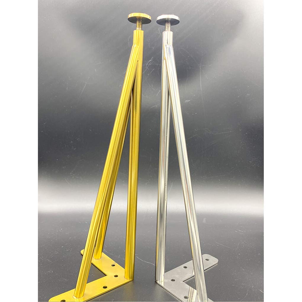 4 Pezzi di mobili Piedini Regolabili in Metallo Gambe per mobili in Acciaio Inox Gambe di Supporto per mobili triangolari Divano Letto mobili Pesanti per Letti, armadi, tavoli e al