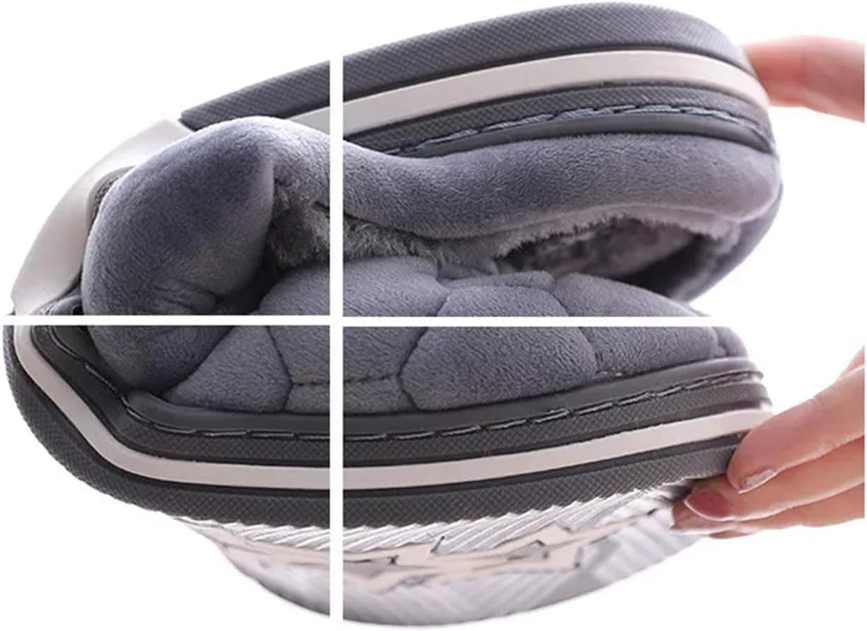 Pantofole da Uomo - Calde e comode, Grandi Dimensioni, in Cotone, per la casa e la Camera da Letto, Pantofole da Uomo, caffè 2,49-50
