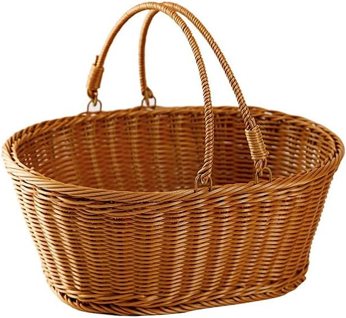 Amazon.co.jp: バスケット 籐かご カゴバッグ 手編みかごバスケット  