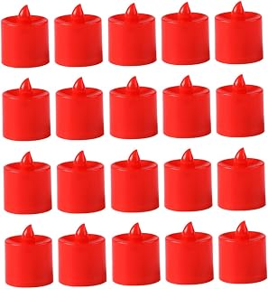 Flameless Candles with Remote 20 Pcs LED Candle Light red Candle Candle Lights Tea Candle Romantic