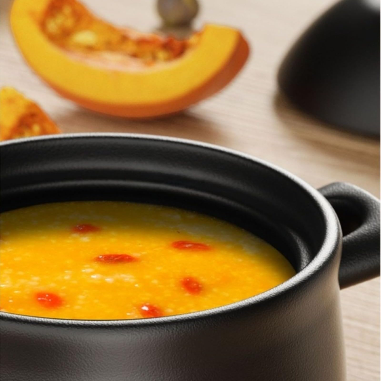 Casseruola in argilla da 36 litri, resistente alla temperatura, per stufe a gas in ceramica nera, per stufati e riso in argilla