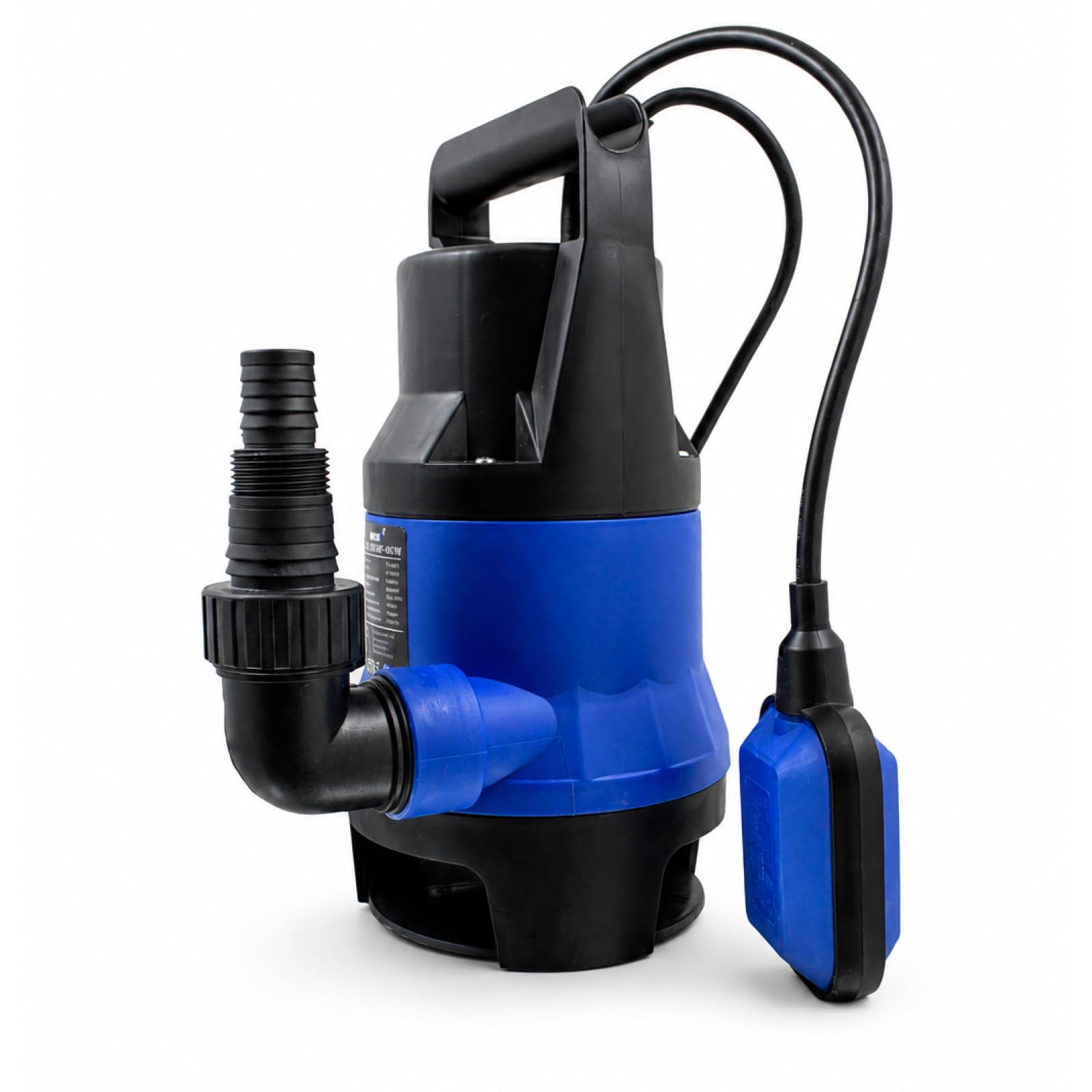 BITUXX® 750W Tauchpumpe Schmutzwasserpumpe für Brunnen Zisterne Bewässern Garten Regentonne Schmutzwasser Bis 12500 Liter/h 1,0-1,5 Zoll Förderhöhe 7 Meter