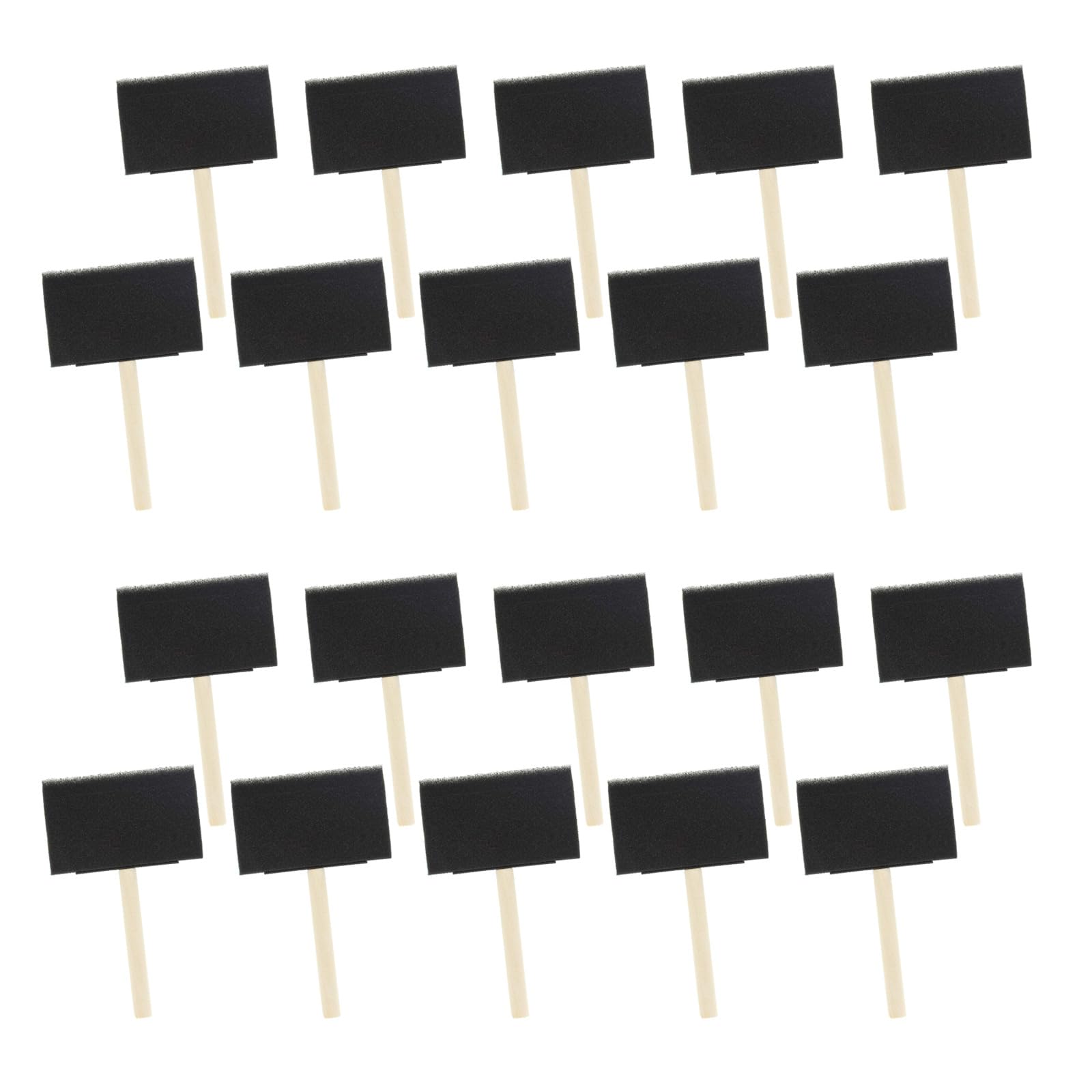 20Pcs Wood Handle Sponge Paint Brush For Craft Project Wood Handle Foam Paint Brushes For Painting Staining Varnishes