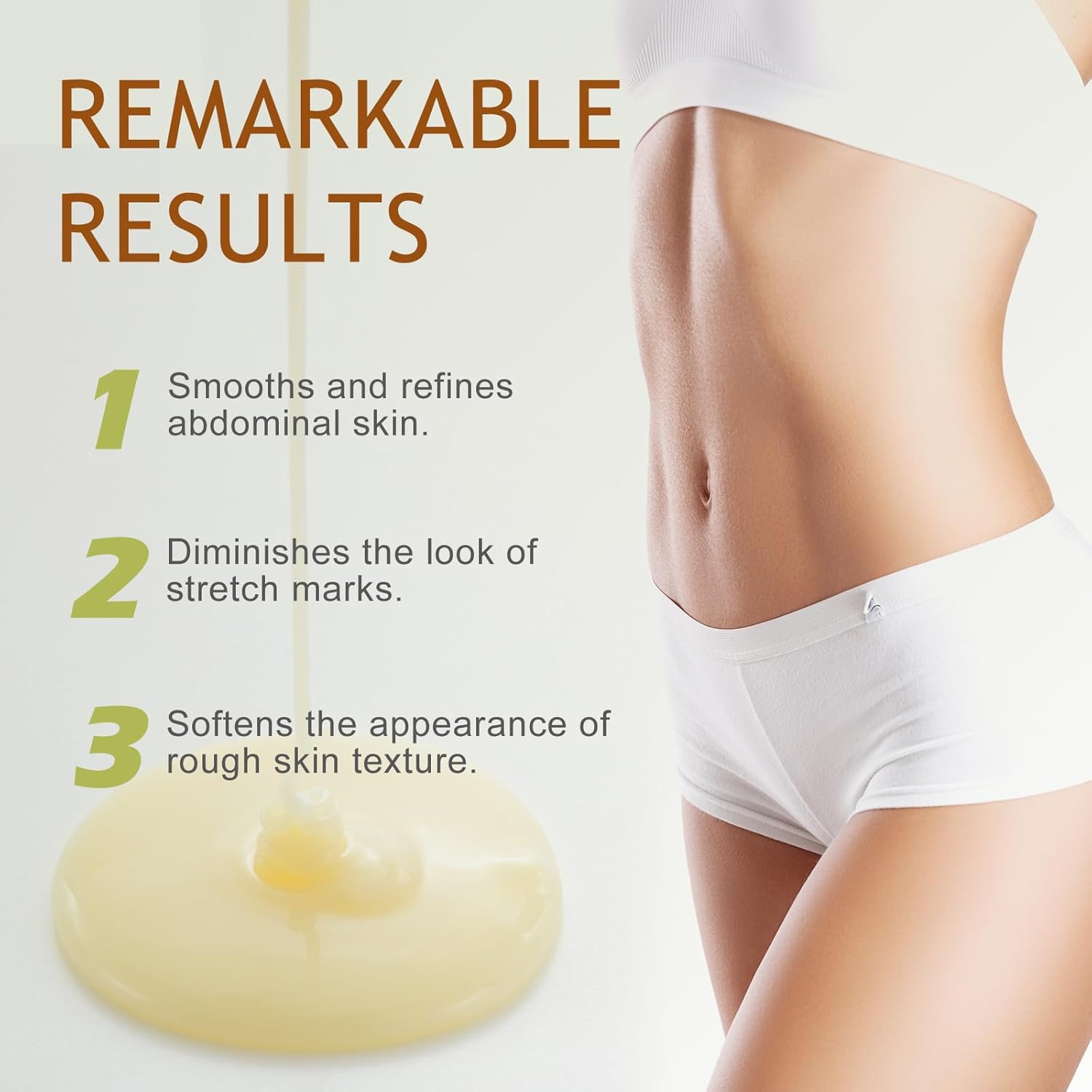 B Flat Belly Firming Cream - Stretch Mark Treatment - Clean and Gentle Belly Cream - Skin Tightening Creams for Cellulite for Stomach Mark & Thighs & Butt, Moisturizing Lifting Body Lotion（100ml - Image 6