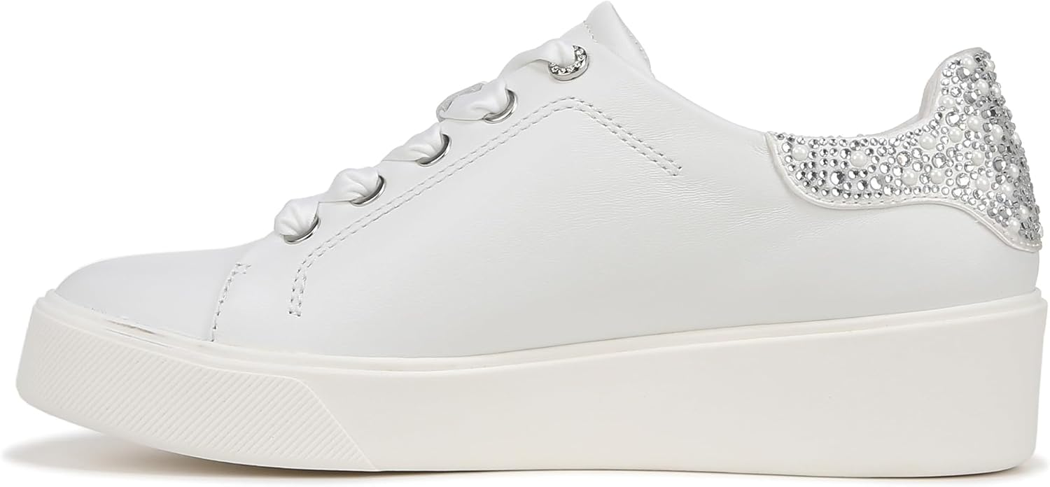 Naturalizer Womens Morrison Bliss Sparkle Detail Fashion Sneaker White Leather 11 W
