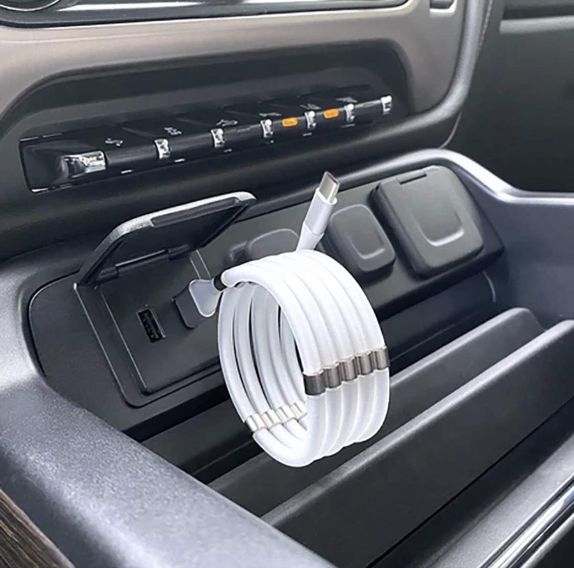New Magnetic Charging Cable USB-Lighting New Winding Technology Very Organized 3ft Long Fashionable 3A Fast Charging Data Transfer Cord (Lighting)