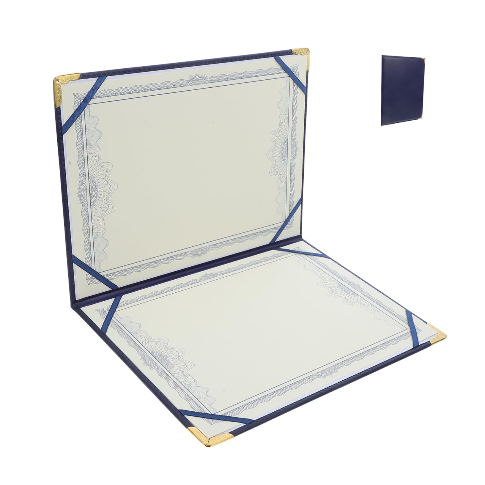 Abschlussgeschenk Elegante Zeugnismappe aus Pu Leder im A3-format Leichter Zeugnisordner als Dekorativer Dokumenteninhaber für Diplome und Zertifikate
