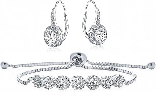 Bling Jewelry Elegante pulsera moderna de circonita cúbica pavimentada con circonitas cúbicas y rosetas de rosas para mujeres, adolescentes, chapado