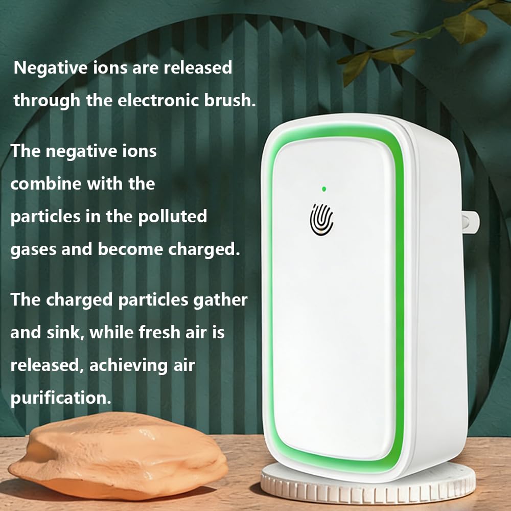 Clarifion Air Ionizer Plug-In Home Air Freshener Filterless Design for Pet & Kitchen Odor Dust Smoke - Portable for Bedroom Travel (4Pack) — view 8