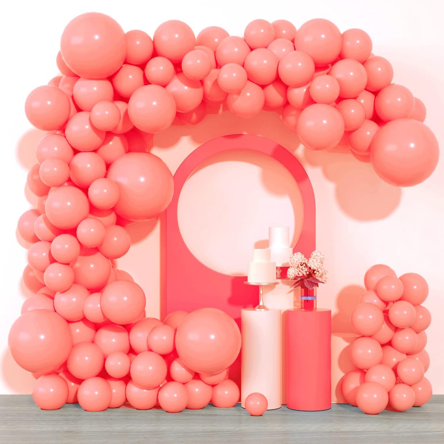 Amazon.com: Coral Balloon Garland Kit 105pcs Coral Red Balloons 5/10/12