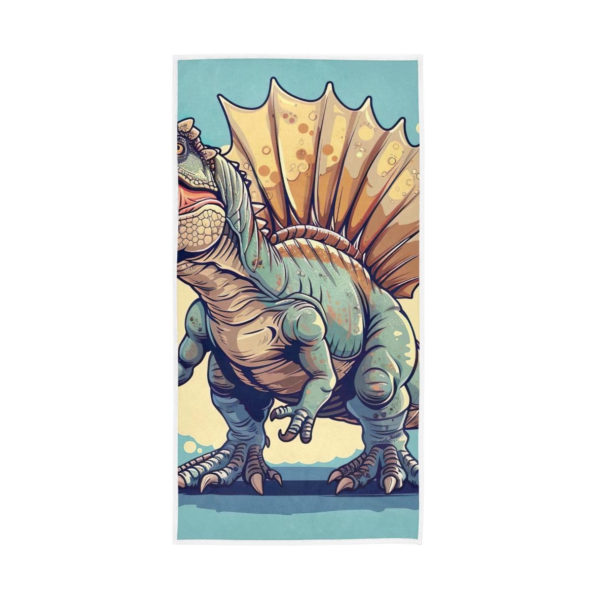 LSRCPD Dinosaur Blue Farmhouse Hand Towels Bathroom, Hand Towel for Bathroom, Travel, Camp, Hotel, Spa 15 x 30 Inches