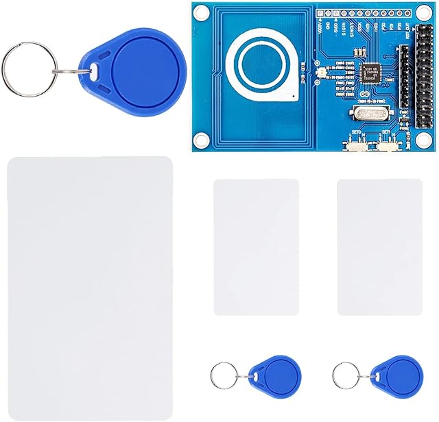 DAOKAI PN532 NFC Precise Reader Module 13.56MHz RFID IC Card Reader Near Field Communication Module + White Cards + Key Cards Read/Write Card Kit, for Arduino Raspberry PI