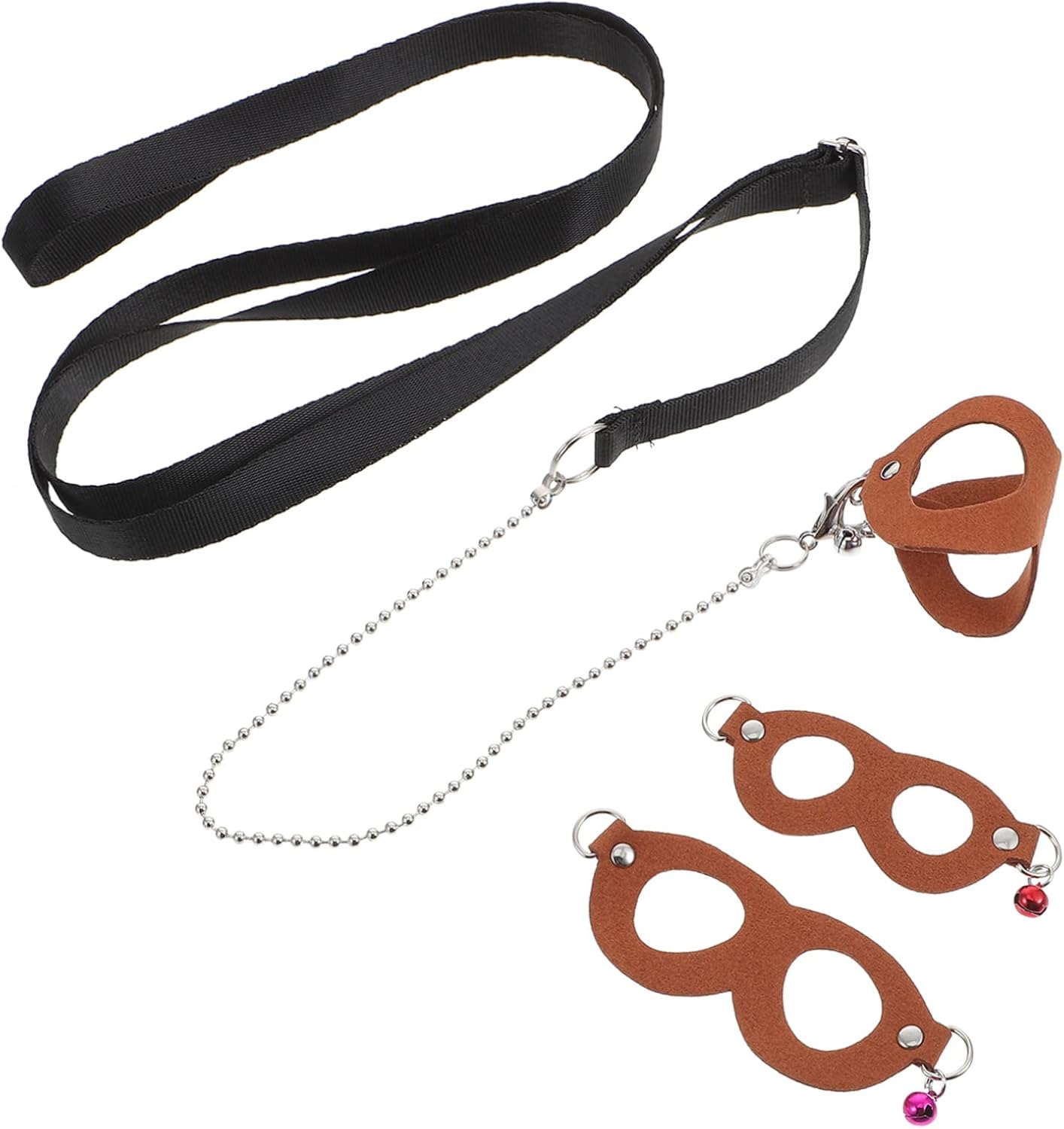 Abaodam 1set Adjustable Sugar Glider Leash Pet Traction Rope for Small Animals Adjustable and Bite Design Brown for Outdoor Walks