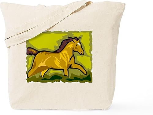 Miniatura 33 de CafePress Barn Stuff - Bolsa de compras de lona beige natural reutilizable para caballos