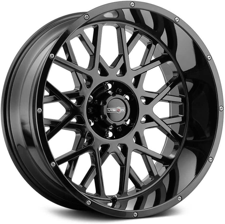 Vision 412 Rocker 22x10 6x5.5" -19mm Gloss Black Wheel Rim 22" Inch