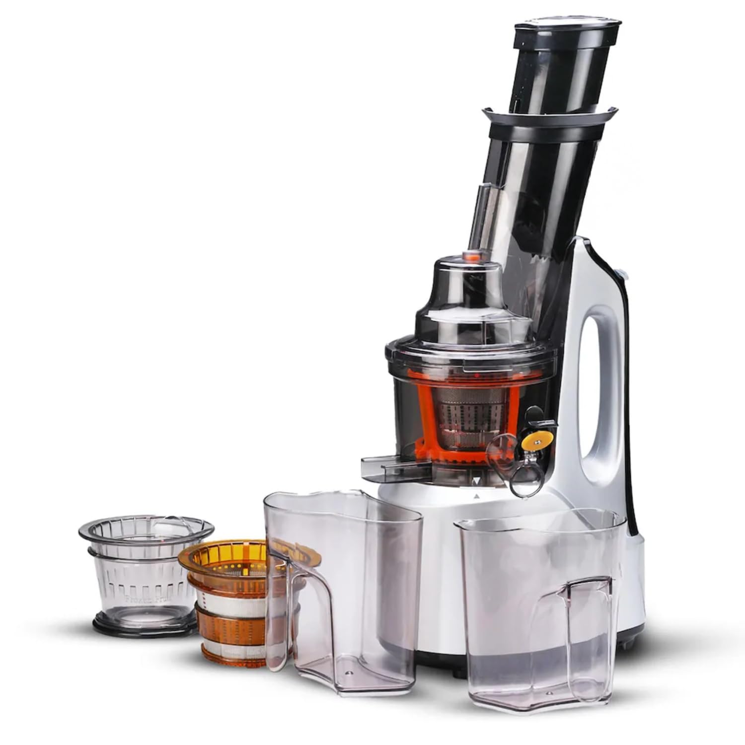 Drumstone (𝟏0 𝐘𝐞𝐚𝐫𝐬 𝐰𝐚𝐫𝐫𝐚𝐧𝐭𝐲) Professional Cold Press Whole Juicer with 240W Power Motor, 3 Strainers, All-in-One Fruit & Vegetable Masticating Juicer for Healthy Juicing (Grey/Black)-picture-23