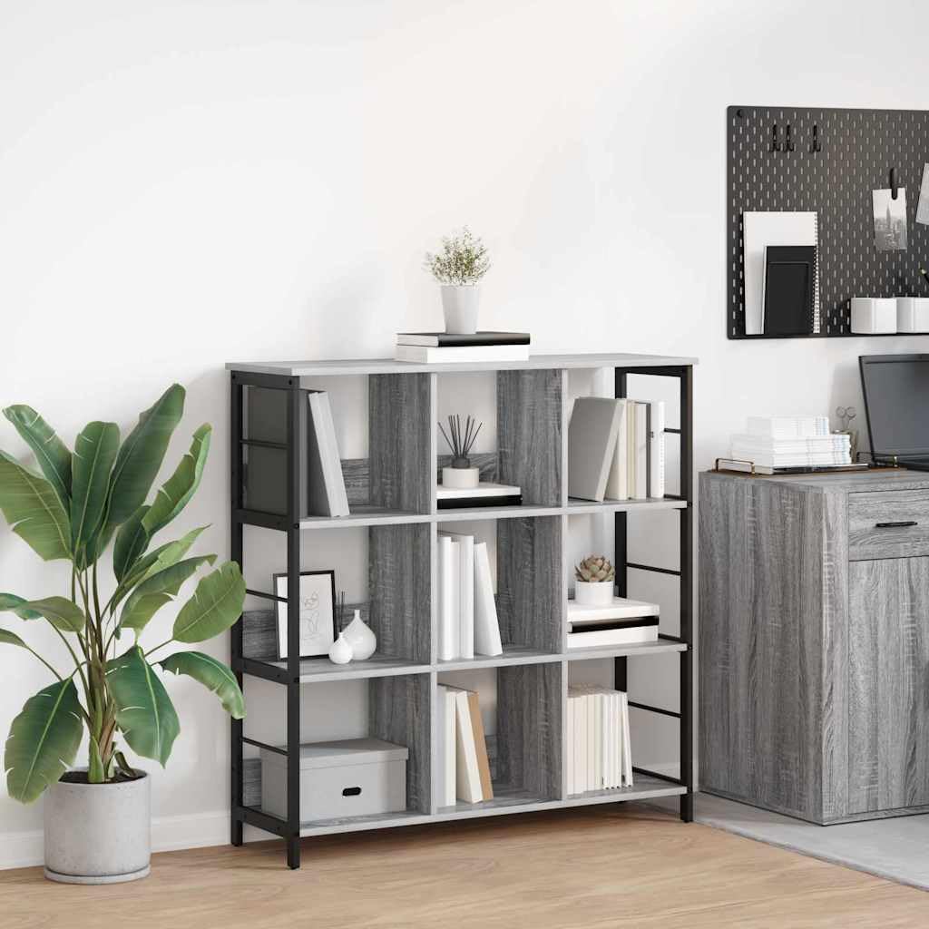 Estantería para madera (102 x 32 x 104,5 cm), color gris