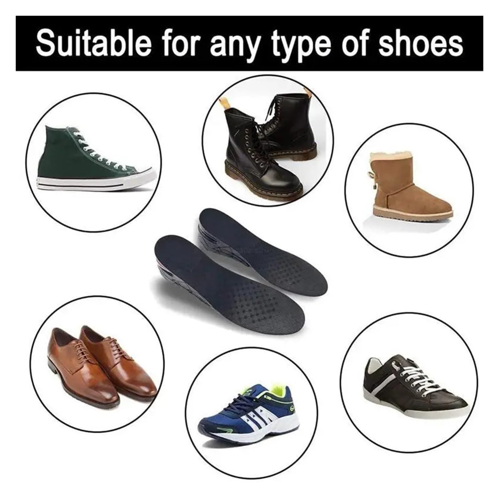 Plantillas for aumentar la altura, cojín de aire for zapatos, inserto de elevación for hombres y mujeres, plantilla Invisible Variable de 3-9cm, almohadilla de soporte for taller de corte ajustable(9C