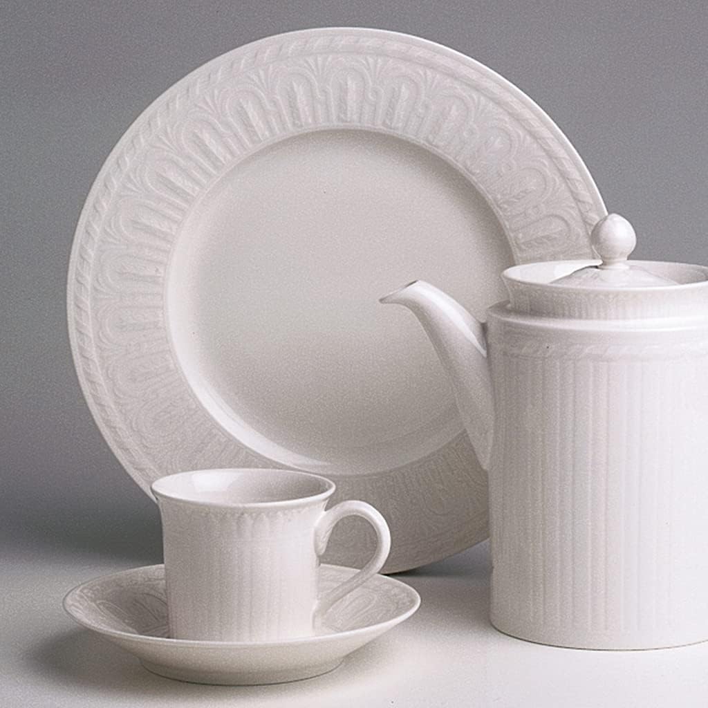 Villeroy & Boch Cellini Tea Cup Saucer, 6 in, Premium Porcelain, White