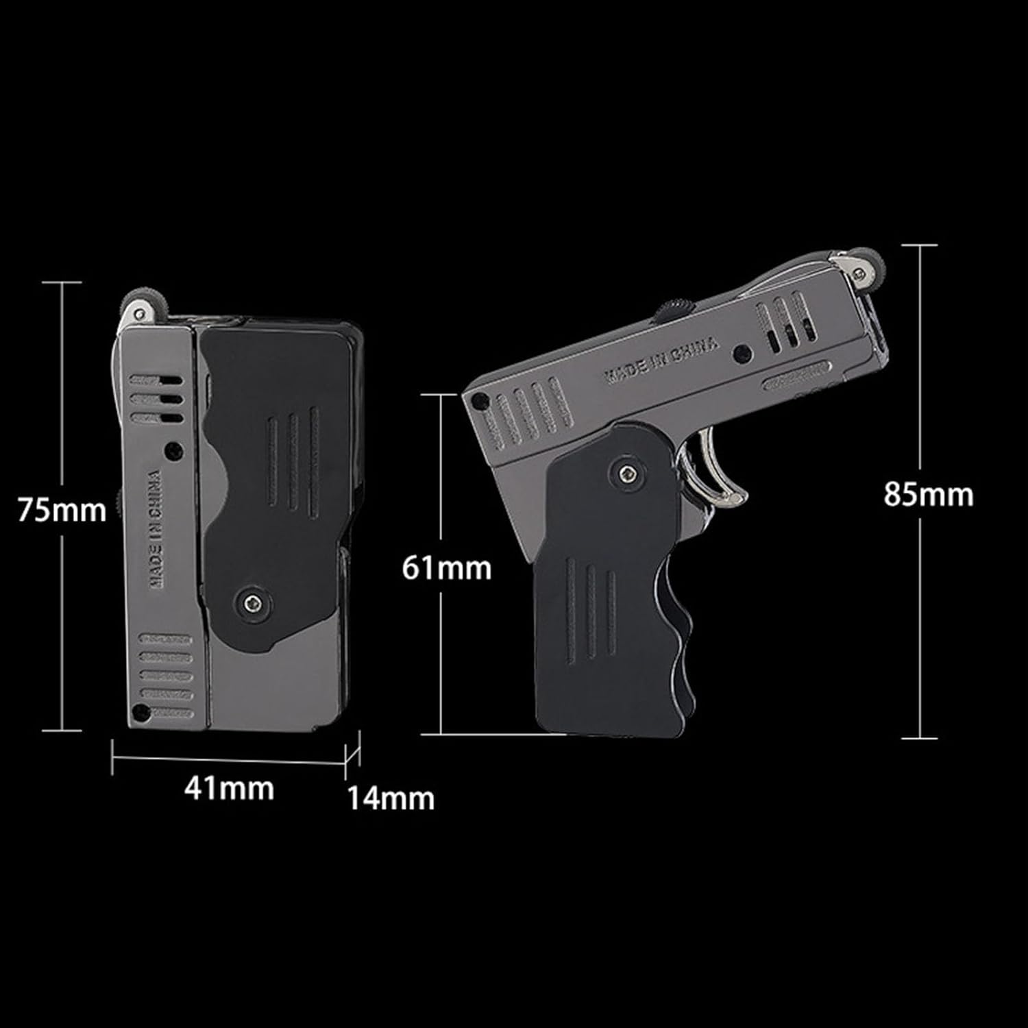 ダブルフレームタービンジェット変形ライタージェットフレーム折りたたみライター防風インフレータブルライター調整可能な炎サイズ、キッチン