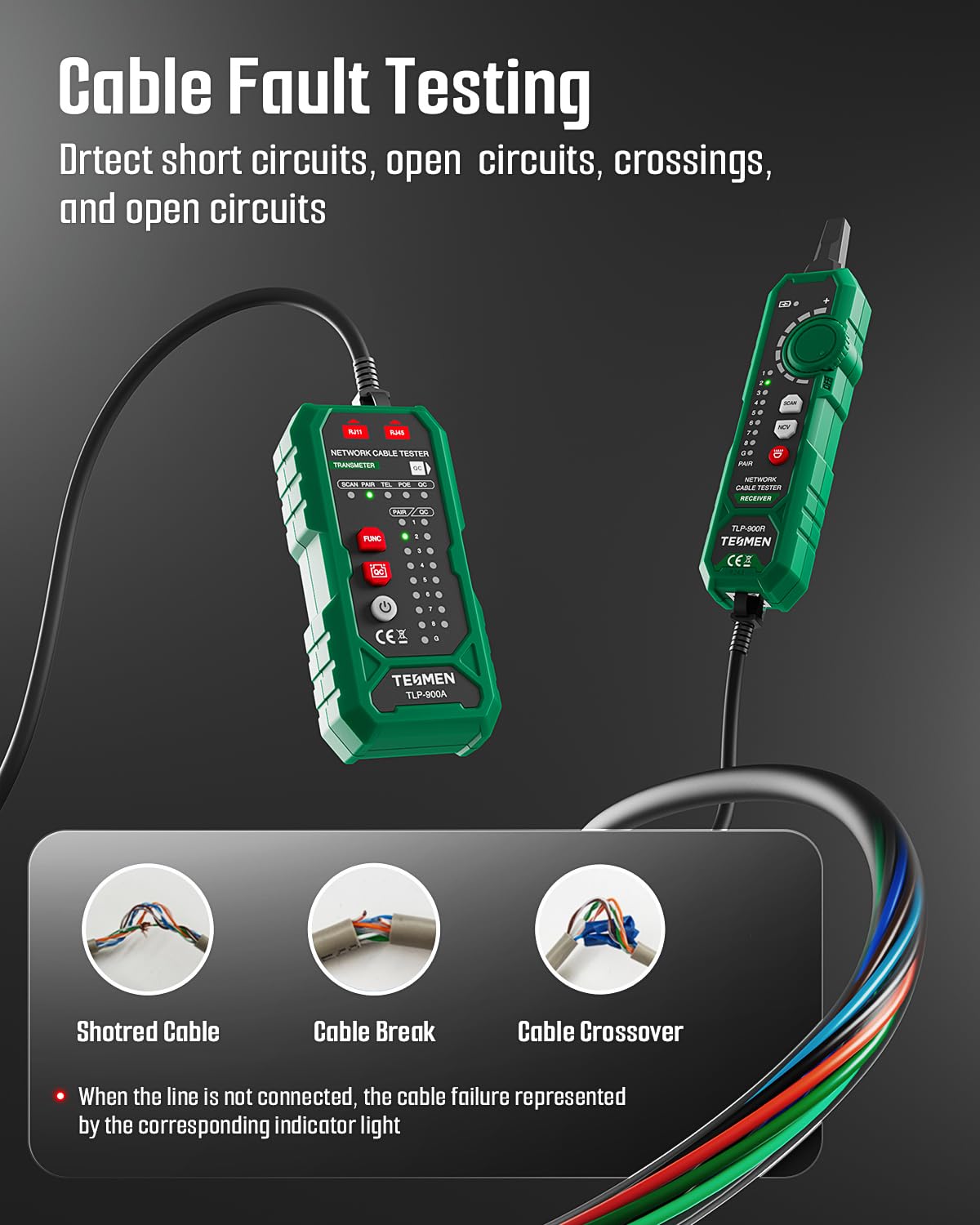 TESMEN TLP-900AR Cable Tester - Network & Ethernet -5