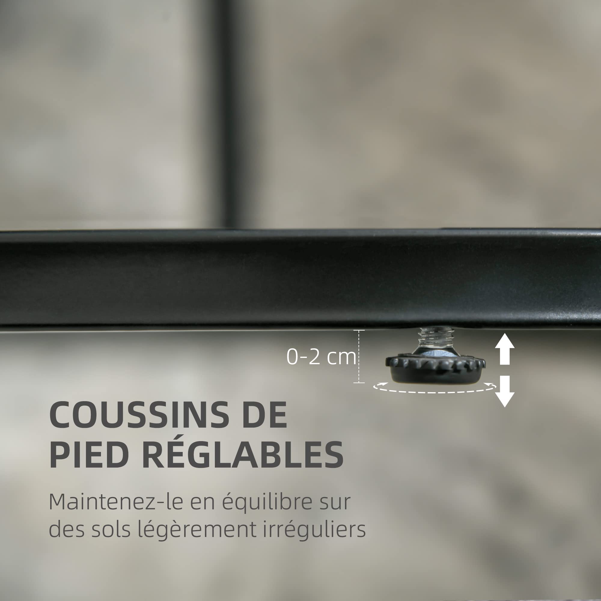 HOMCOM Lot de 2 Tables Basses Tables d'appoint gigognes en Acier et Plateau MDF Aspect marbre - Table Ronde et Ovale - Noir