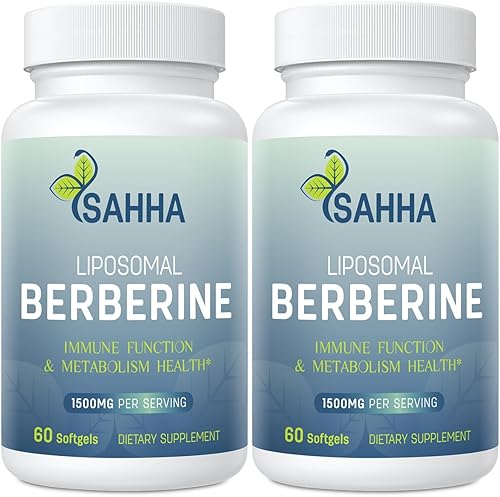 Sahha Berberina liposomal HCL 1500mg  Apoya la activación de AMPK y GLP-1, alta biodisponibilidad para hombres y mujeres Suplemento de salud general