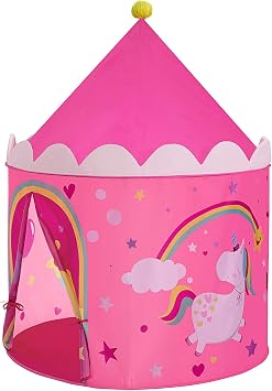 SONGMICS Tente de Jeu Château de Princesse et Licorne Pop-Up Portable