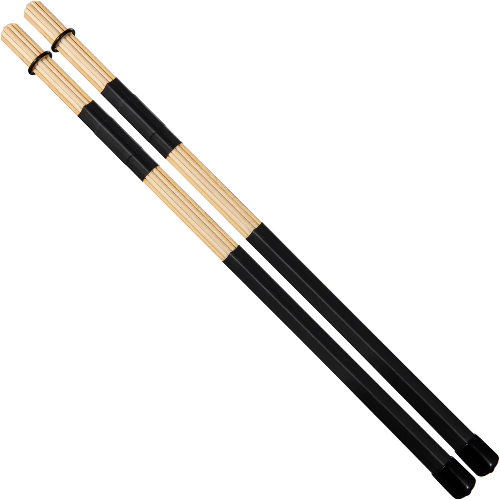1Pair Jazz Drum Sticks Drumsticks Bamboo Punk Drum Sticks for Jazz Folk Music Black