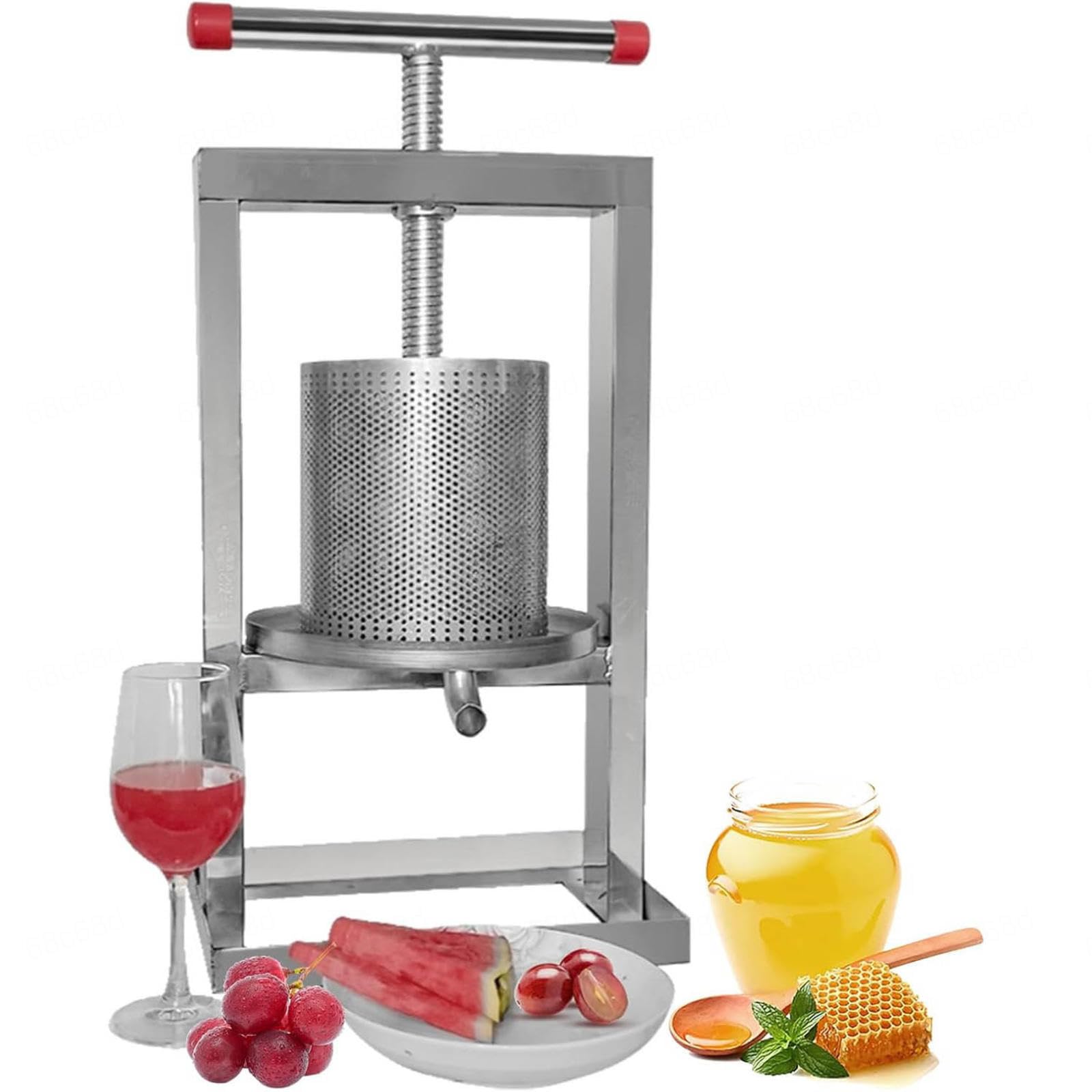 estrattore di miele acciaio inox Pressa Manuale per Miele in Acciaio Inox large bee honey press extractor Attrezzatura apicoltura Lavorazione per api miele,vino,frutta,cera,2L