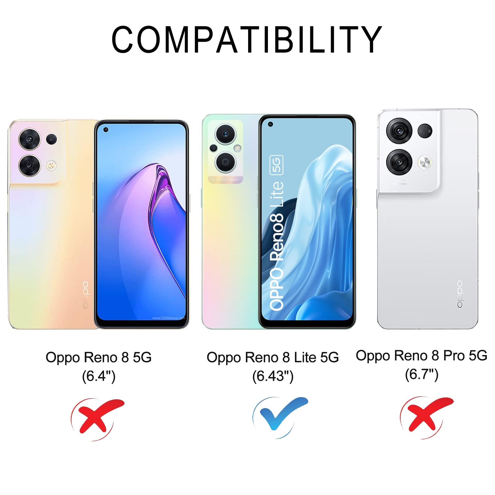 Funda para OPPO Reno 8 Lite 5G, Funda Libro de Cuero con Ranura para Tarjeta y Magnético, Wallet Flip Caso Cubierta Case Carcasa para OPPO Reno 8 Lite 5G (Azul) — view 2