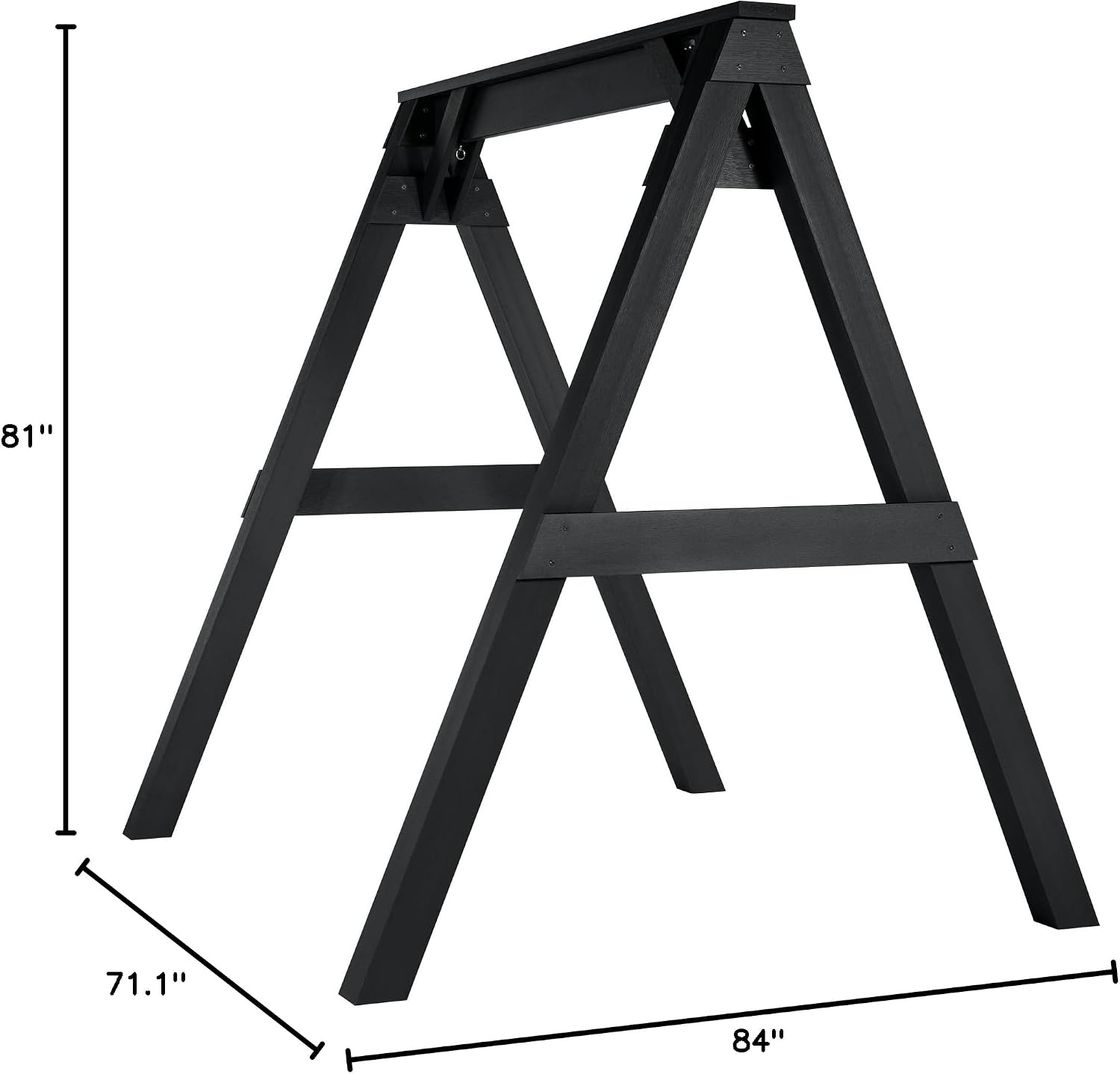 Highwood Heavy Duty, Weather Resistant A-Frame Porch Swing Stand, Black