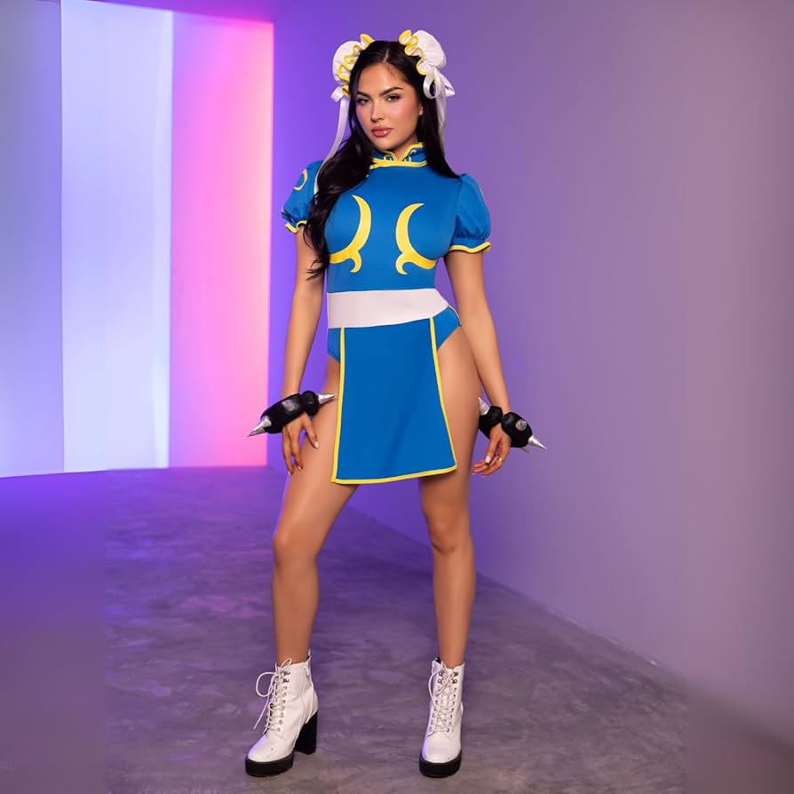 ストリートファイター　春麗　コスプレ　衣装　女性用細身Mサイズ相当 Amazon.co.jp: zyh-cosストリートファイター 春麗 コスプレ衣装
