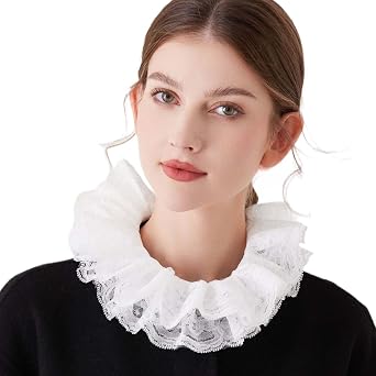 YEKEYI Women False Collar Wrist Cuffs for Wedding Party Fake Sleeve Cuffs Collar Half Shirt Collar