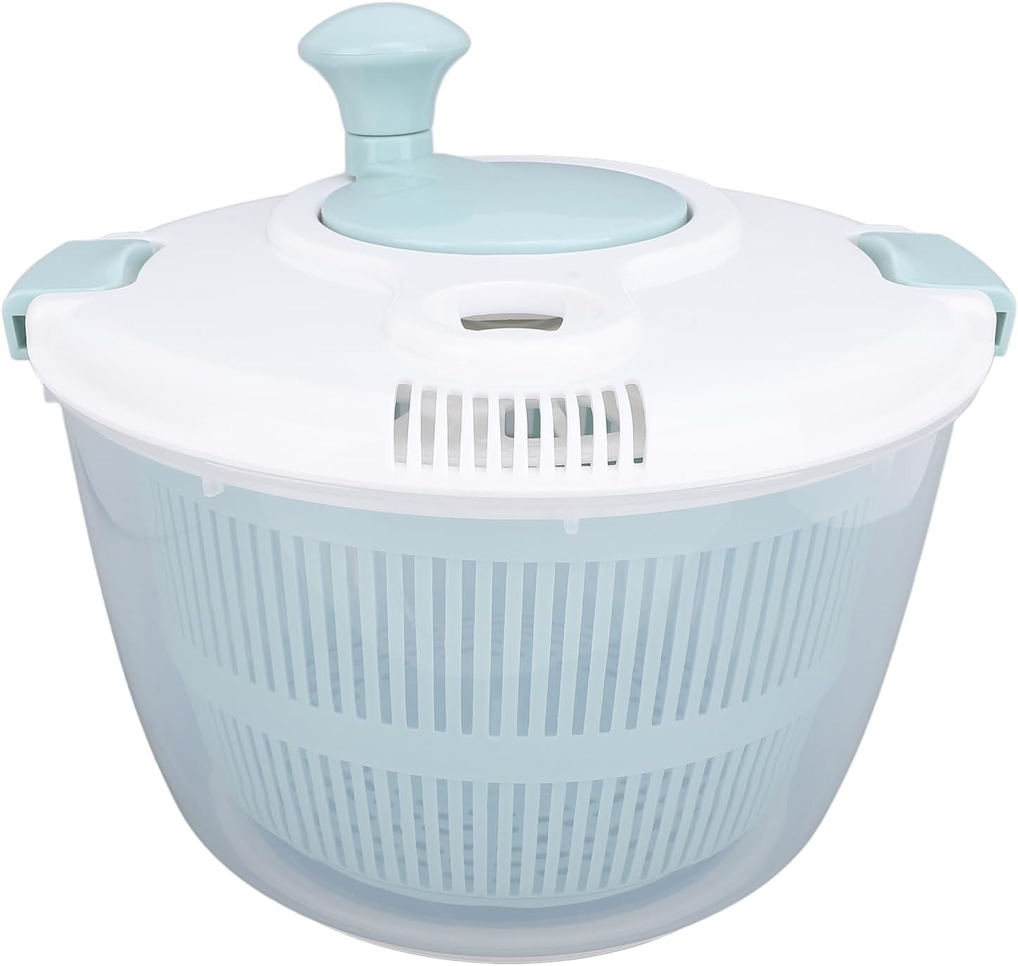 Focket Salad Spinner, 5L Manual Rotation Lettuce Spinner Vegetable Washer with Lid Colander Basket for Home Kitchen